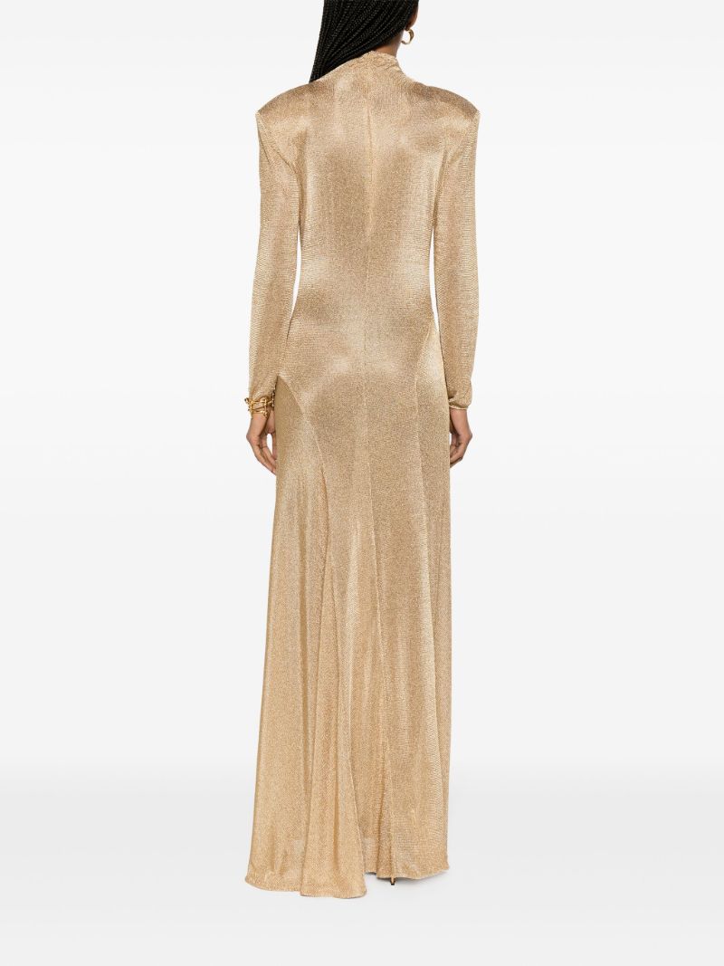 Gold High-neck Gown