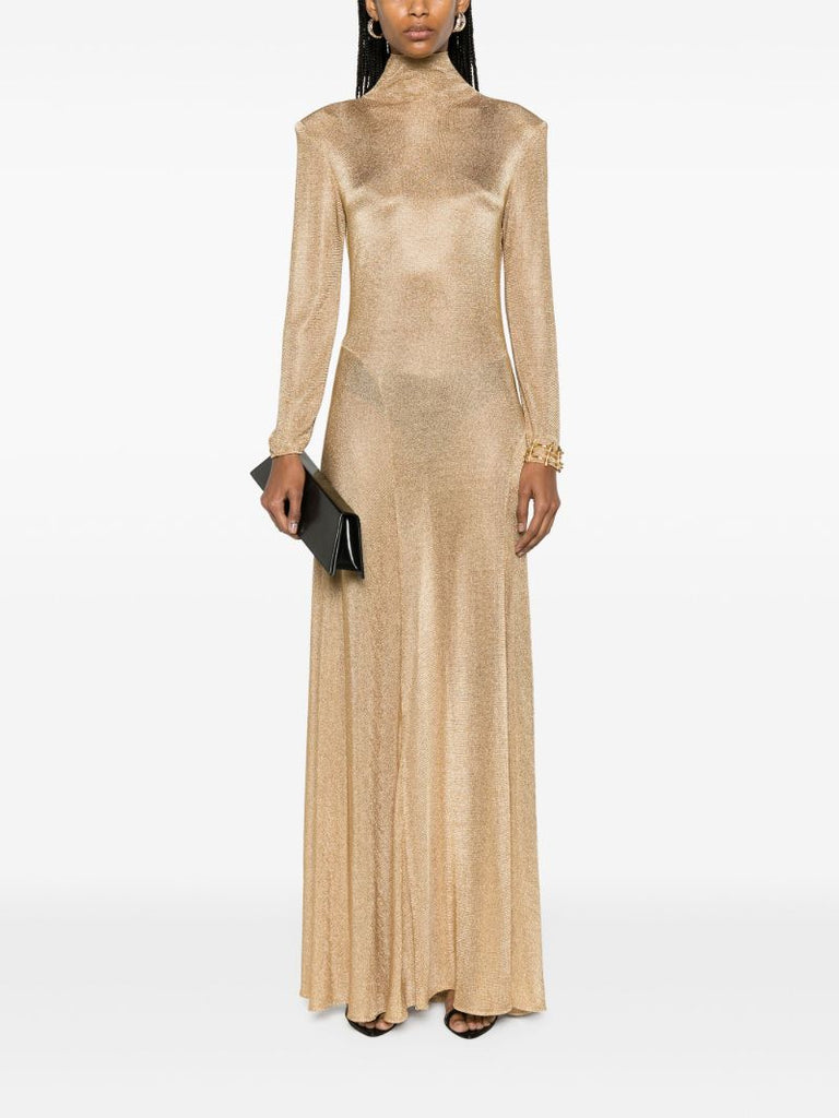 Gold High-neck Gown