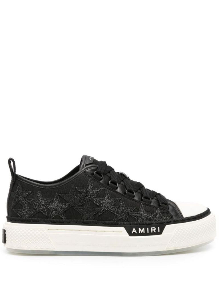 Black Star Court Glitter Detailing Sneakers