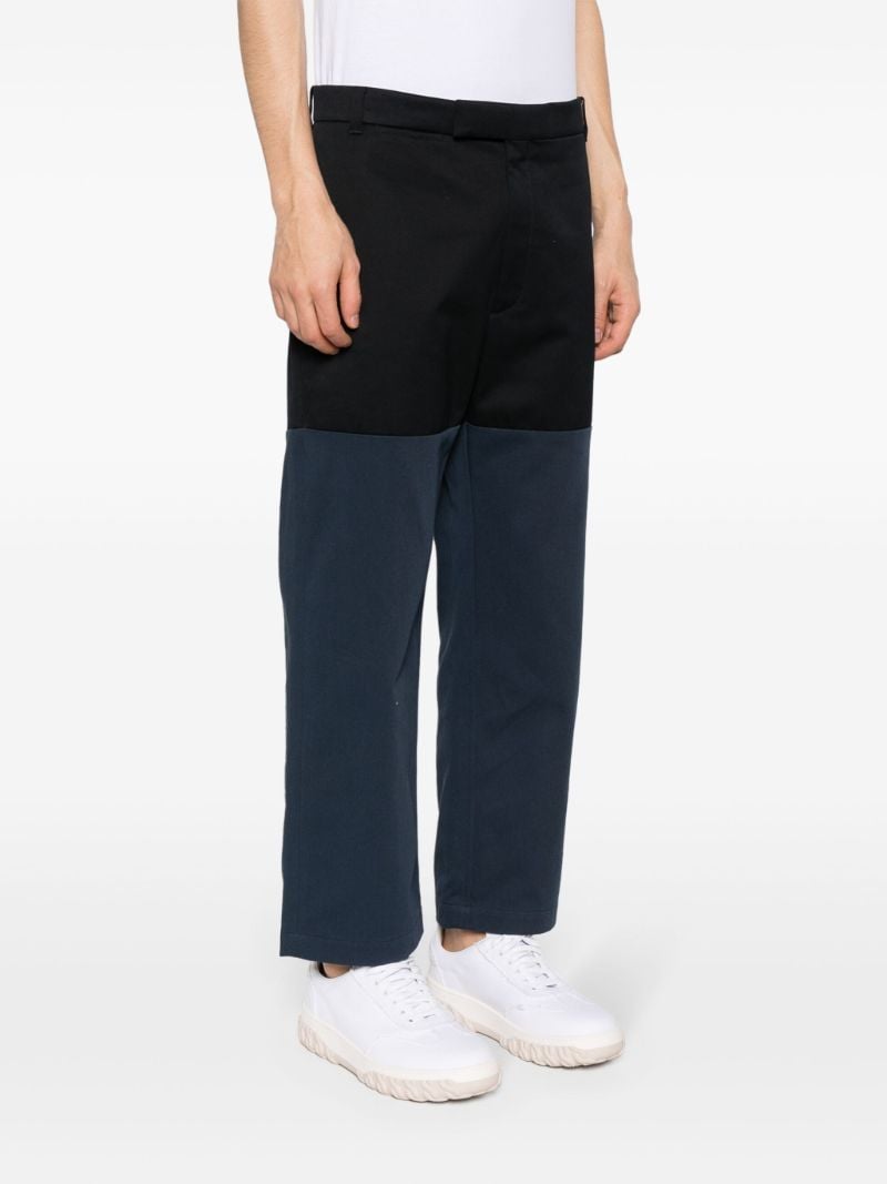 Blue Unconstructed Combo Straight-leg Trousers