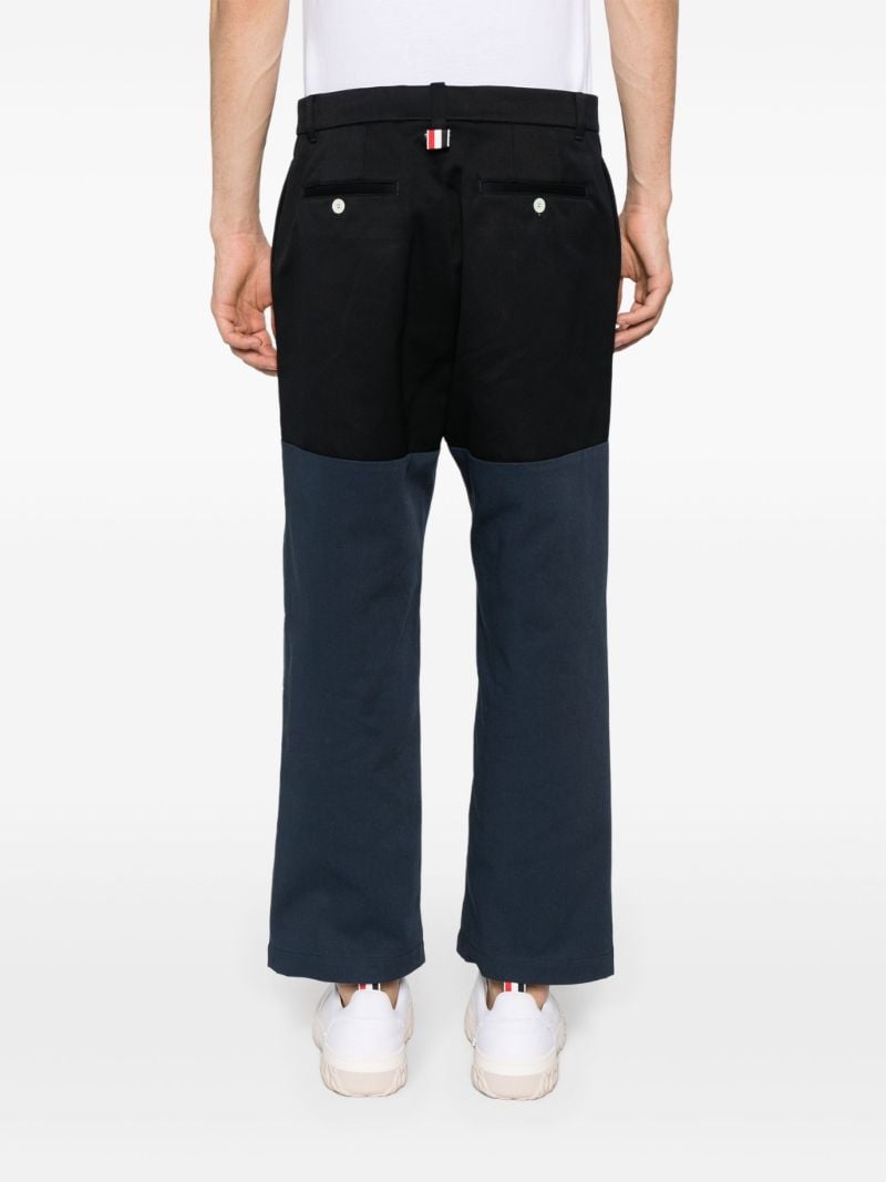 Blue Unconstructed Combo Straight-leg Trousers