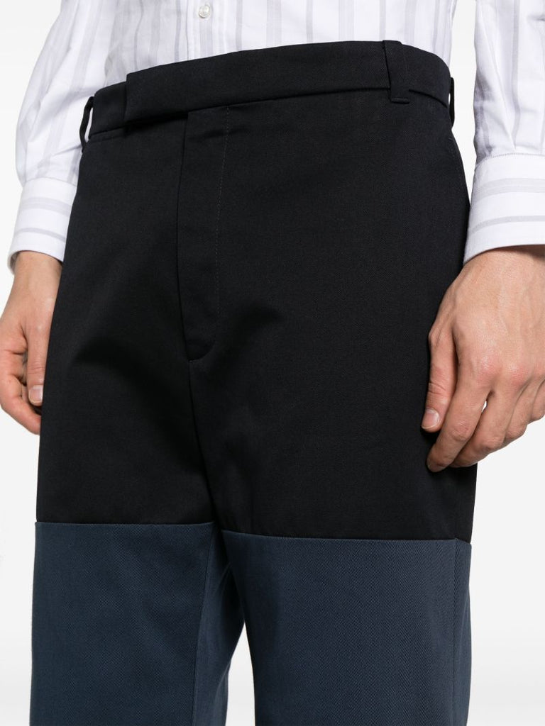 Blue Unconstructed Combo Straight-leg Trousers