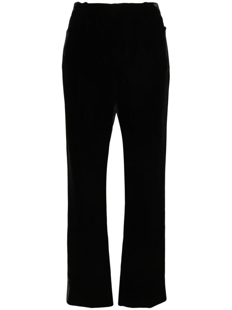 Black Velvet Tailored Trousers