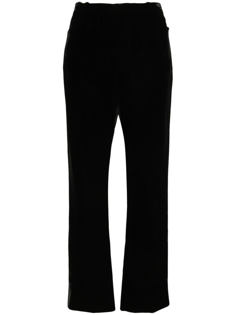 Black Velvet Tailored Trousers