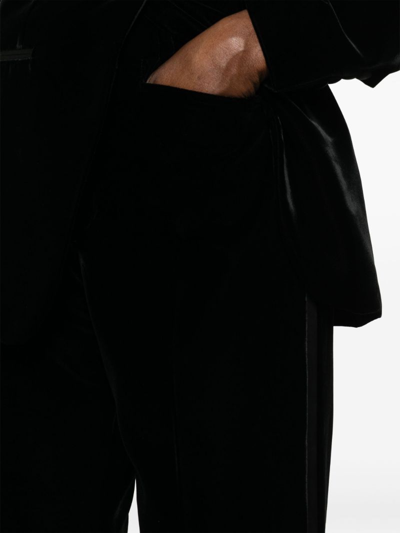 Black Velvet Tailored Trousers