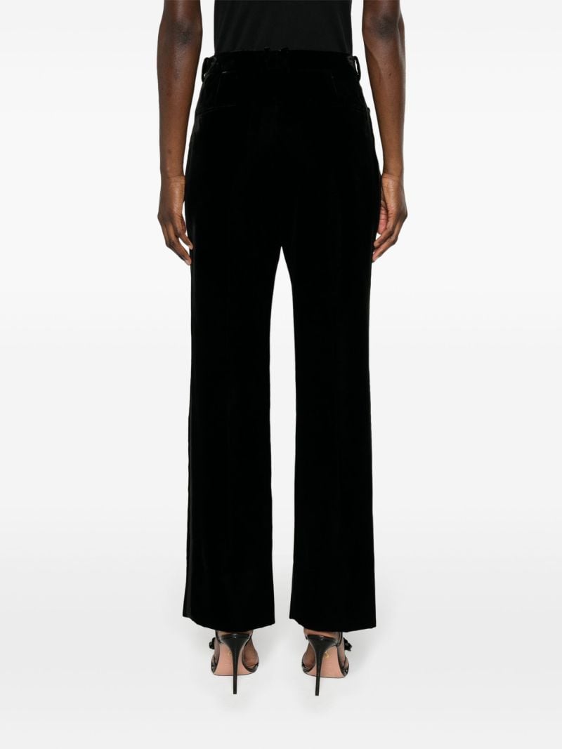 Black Velvet Tailored Trousers
