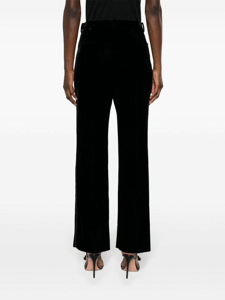 Black Velvet Tailored Trousers