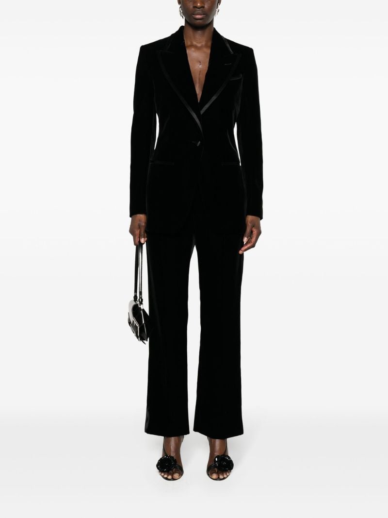 Black Velvet Tailored Trousers
