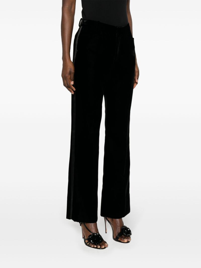 Black Velvet Tailored Trousers