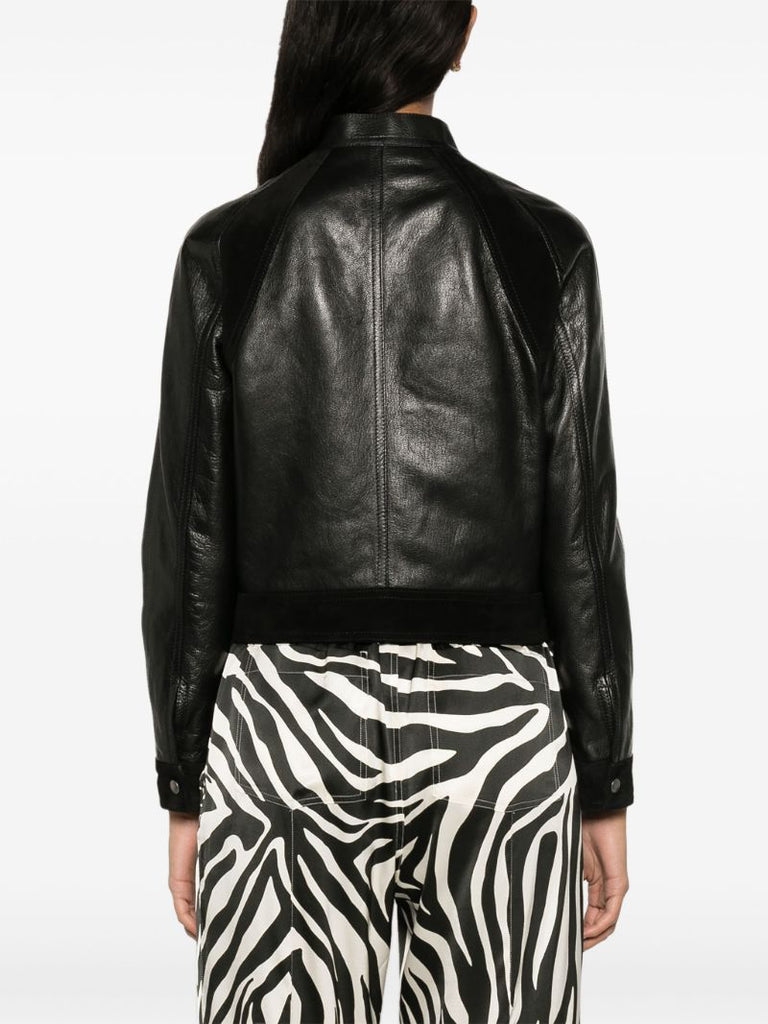 Black Zip-up Leather Jacket
