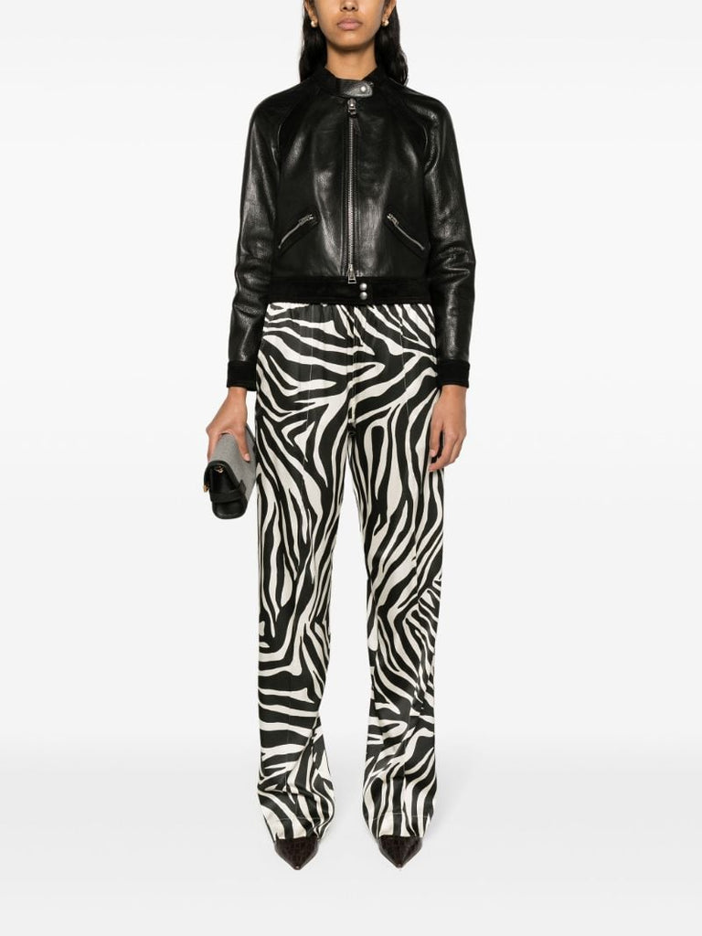 Black Zip-up Leather Jacket