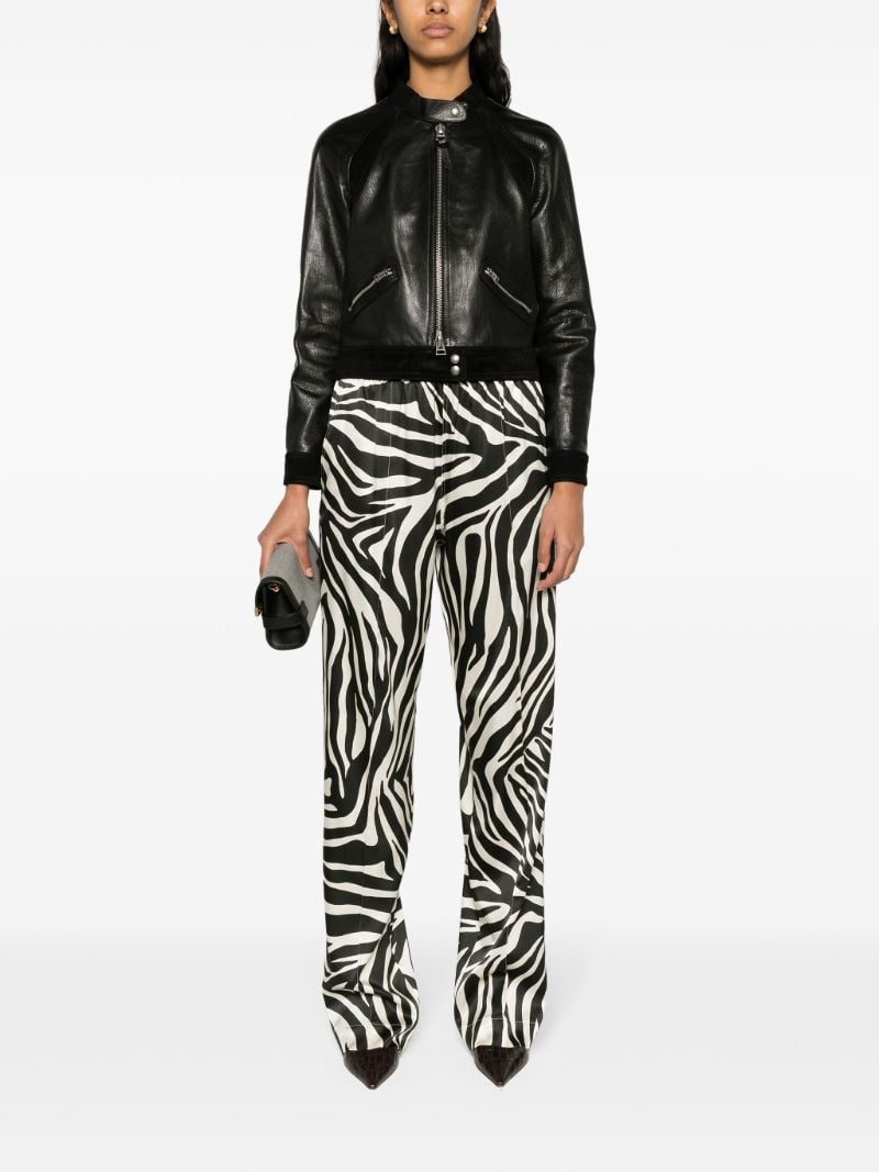 Black Zip-up Leather Jacket