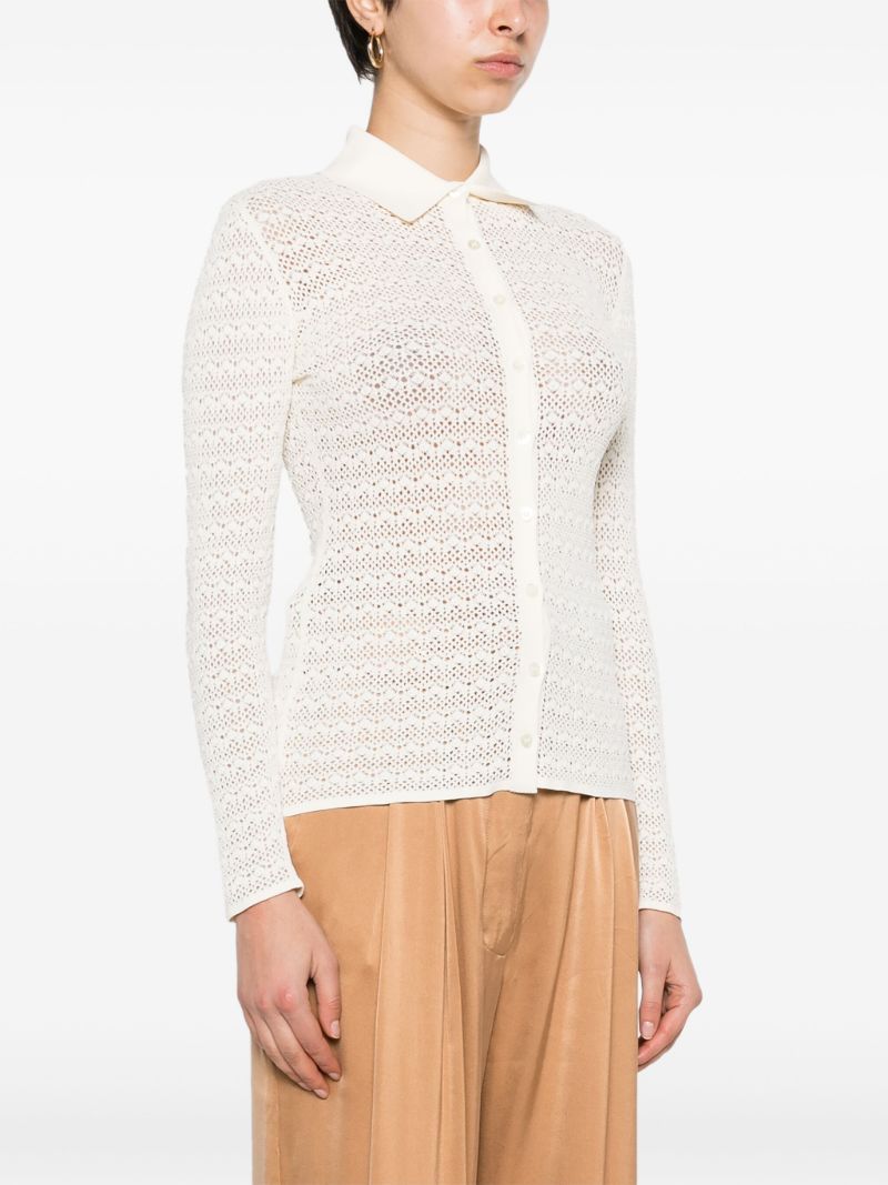 Neutral Open-knit Cardigan