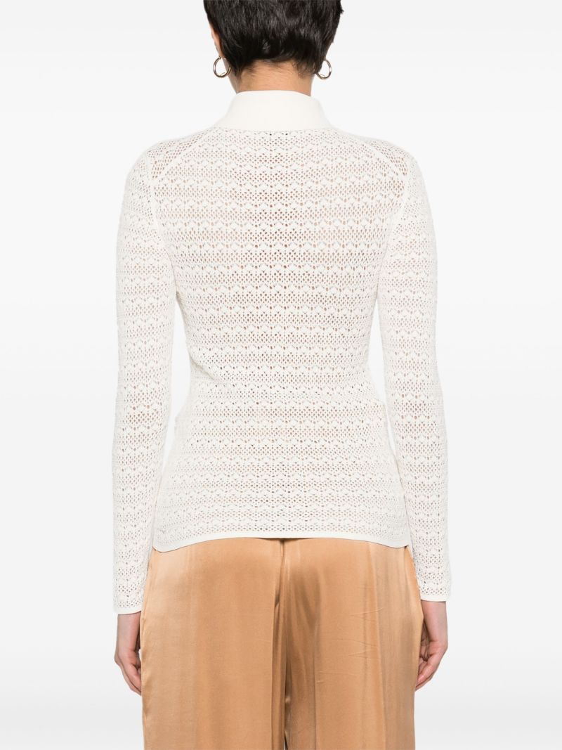 Neutral Open-knit Cardigan