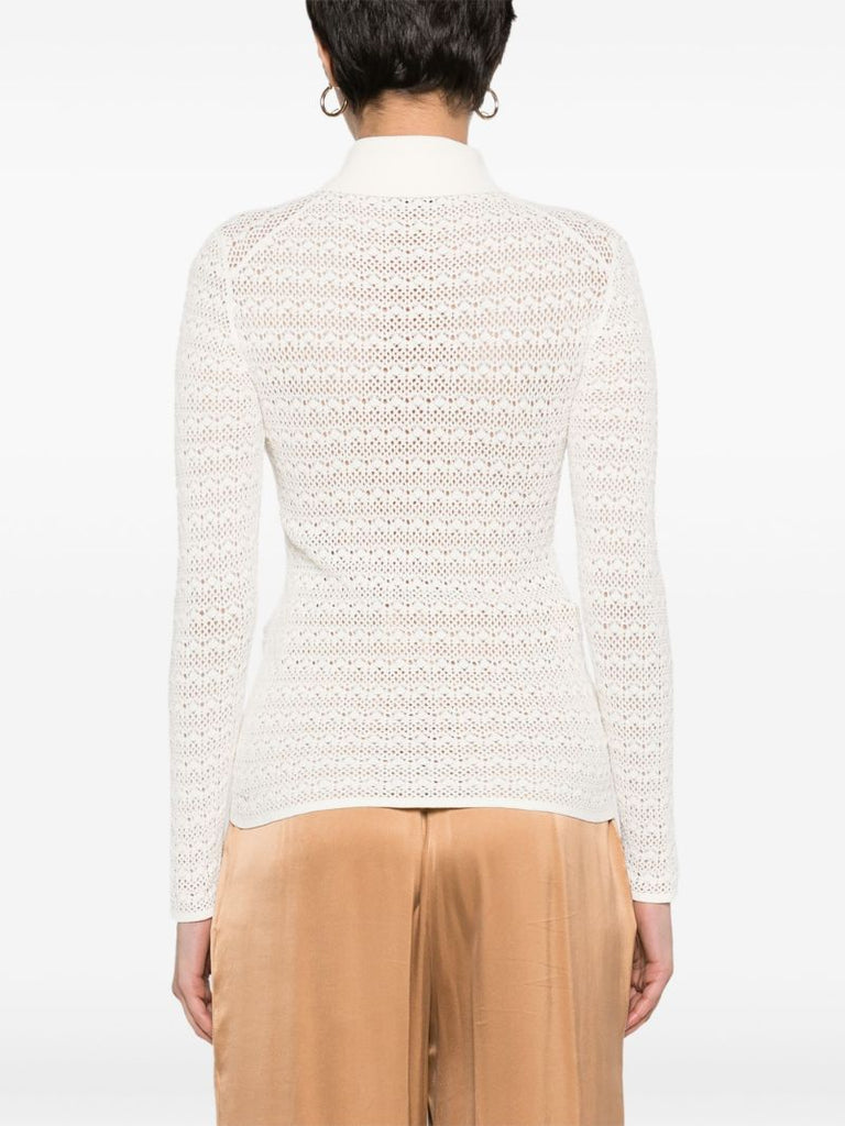 Neutral Open-knit Cardigan