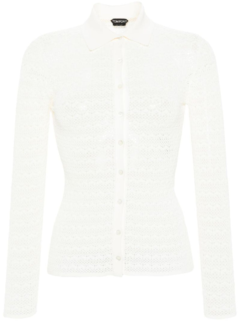 Neutral Open-knit Cardigan