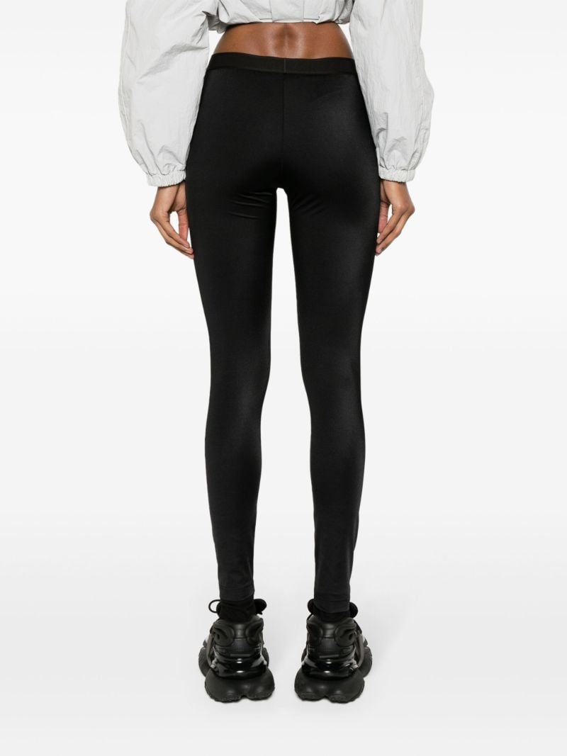 Black Logo-jacquard Leggings