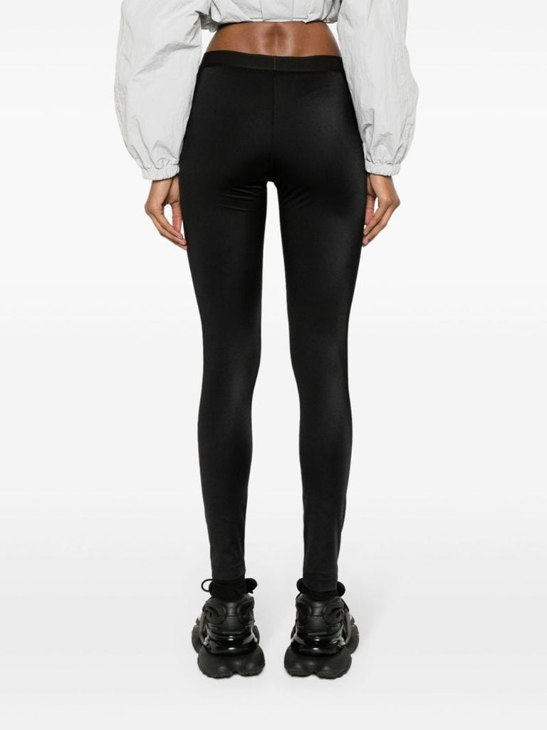 Black Logo-jacquard Leggings