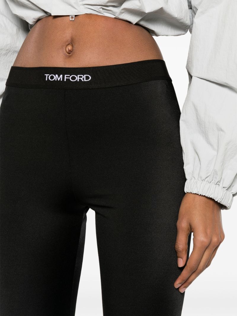 Black Logo-jacquard Leggings