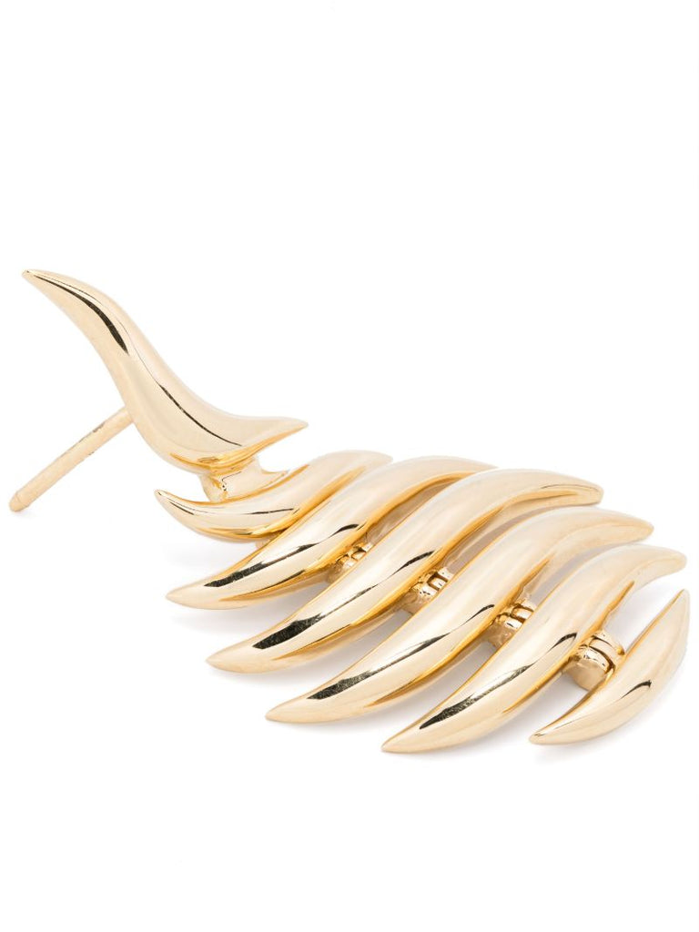 18k Yellow Gold Flame Mini Earrings