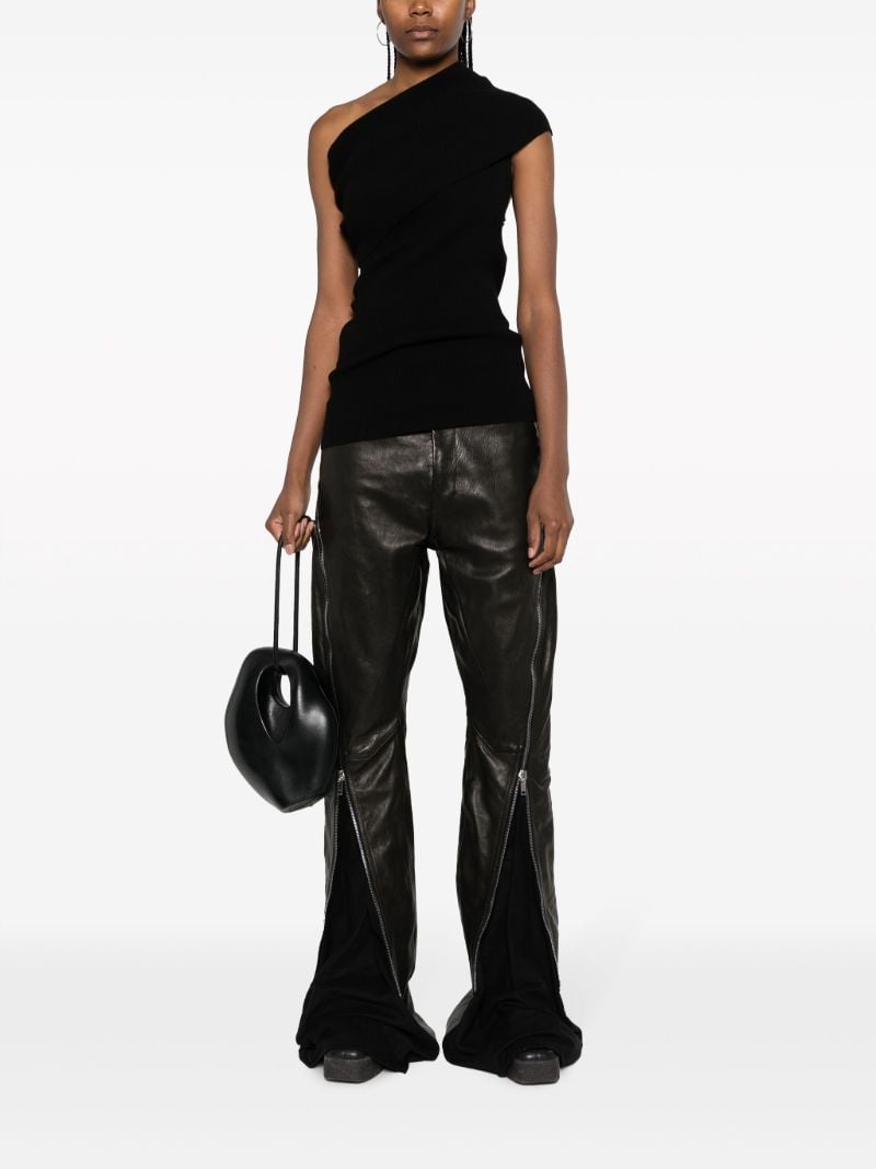 Black Bolan Banana Leather Trousers