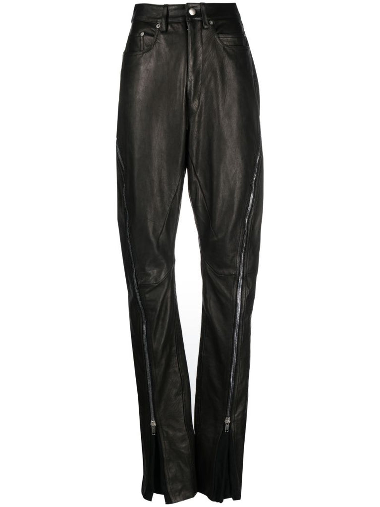 Black Bolan Banana Leather Trousers