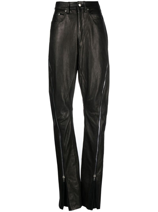 Black Bolan Banana Leather Trousers