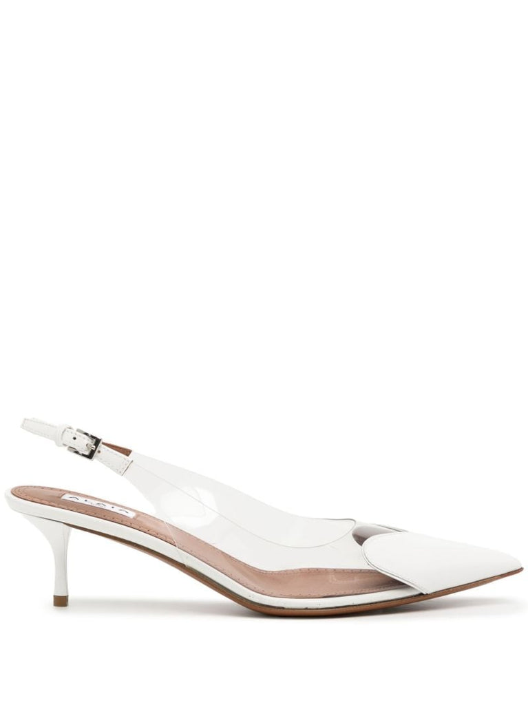 White Heart 55 Slingback Pumps