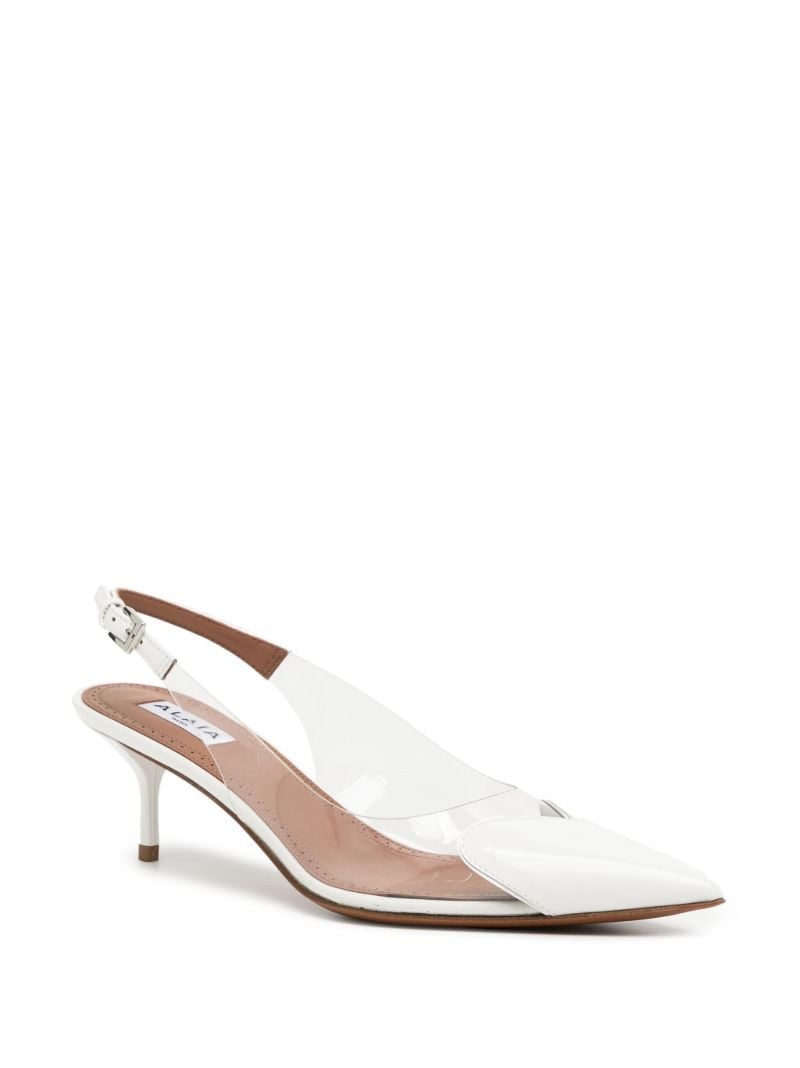 White Heart 55 Slingback Pumps
