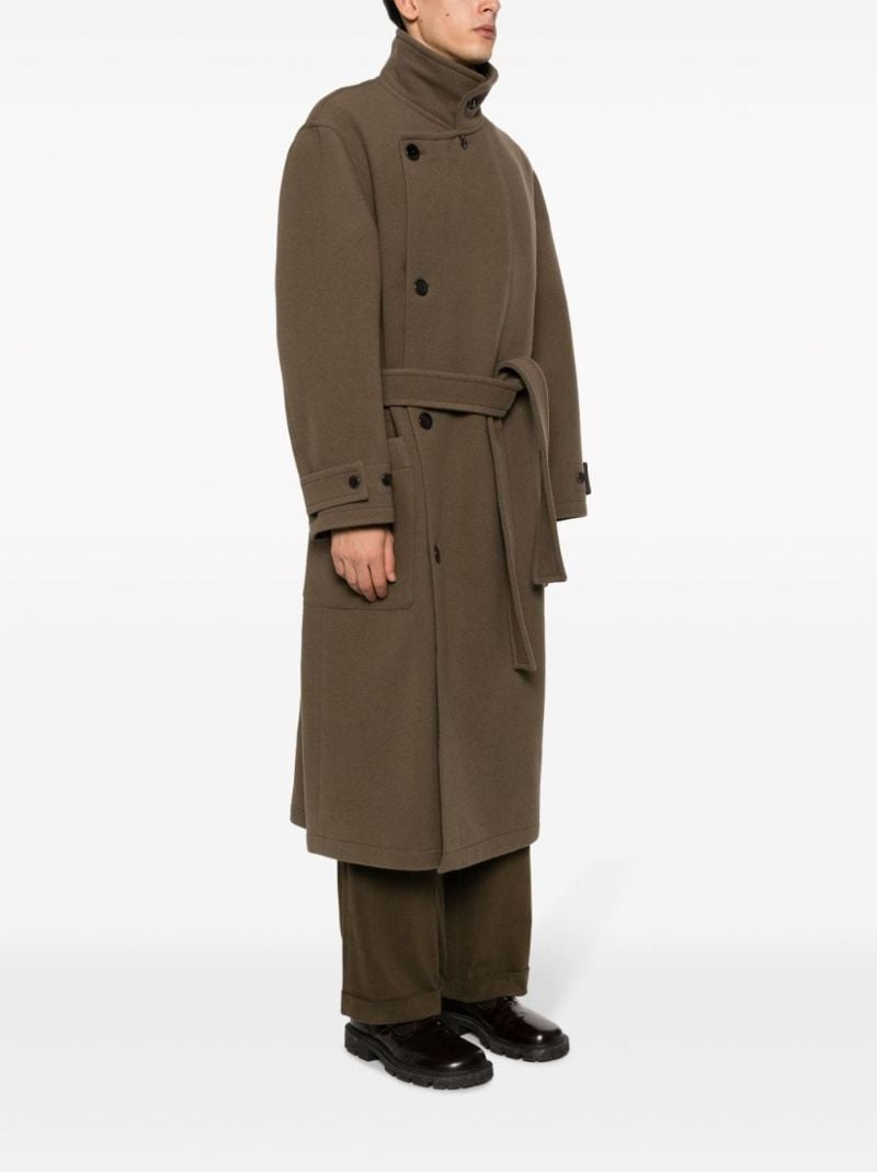 Green Tie-waist Wool Coat