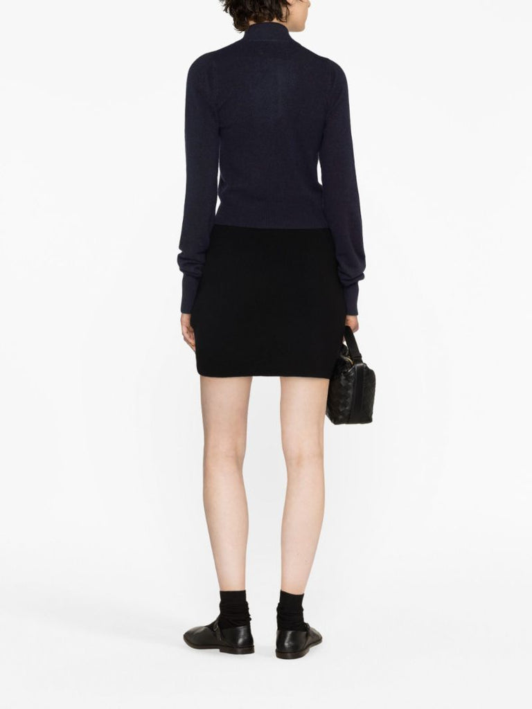 Blue NÃ_x0082_Â°302 Lemon Zip Up Cashmere Cardigan