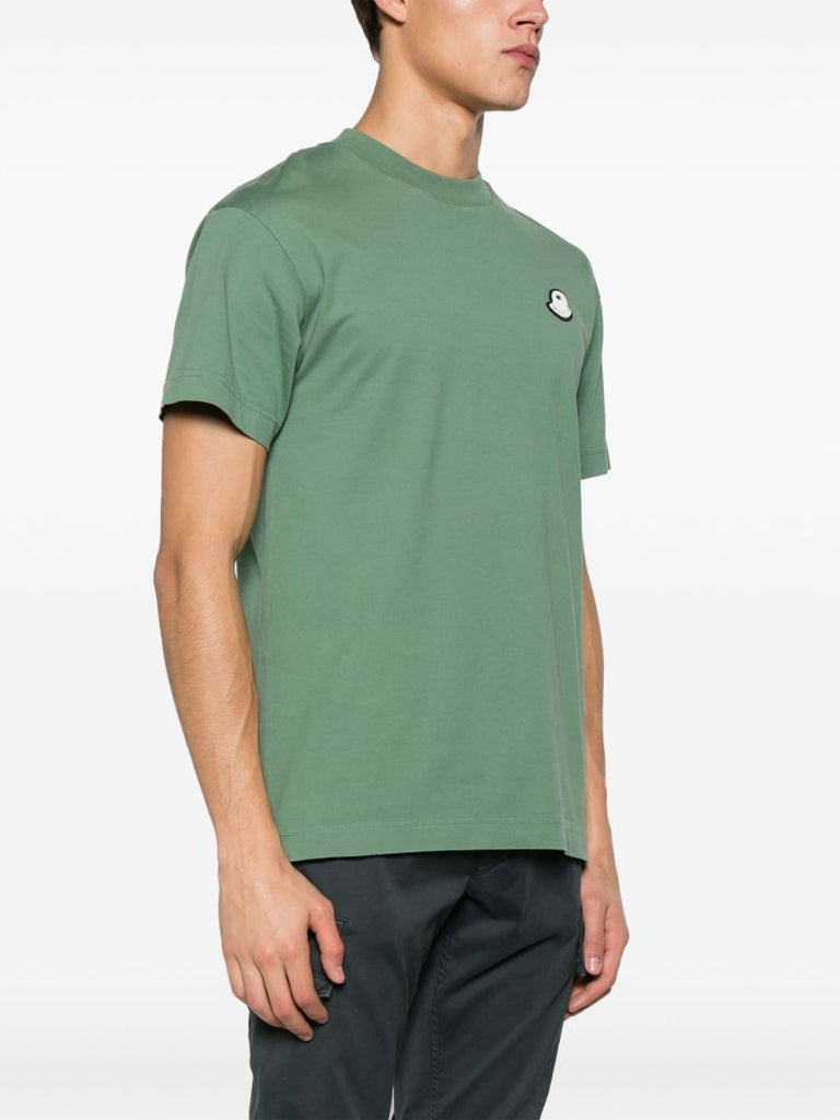 X Palm Angels Green Logo-appliquÃ_x0083_Â© T-shirt