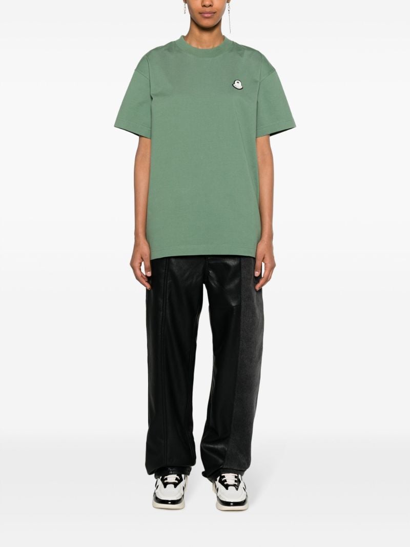 X Palm Angels Green Logo-appliquÃ_x0083_Â© T-shirt