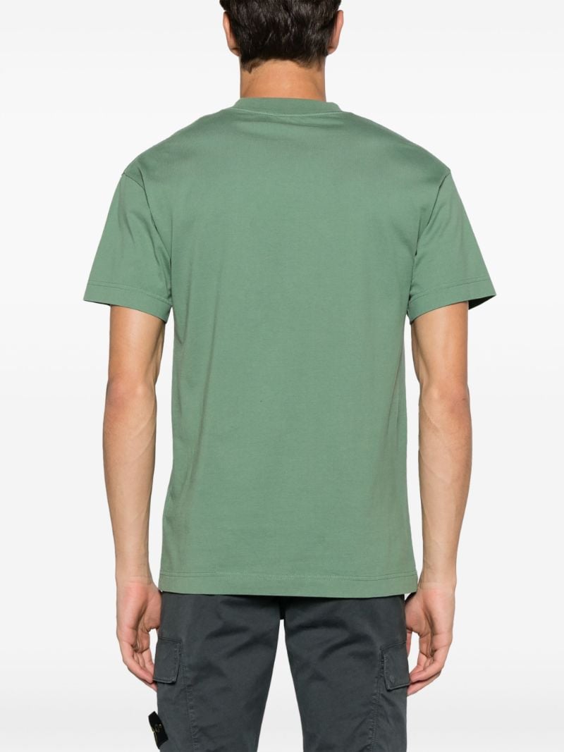 X Palm Angels Green Logo-appliquÃ_x0083_Â© T-shirt