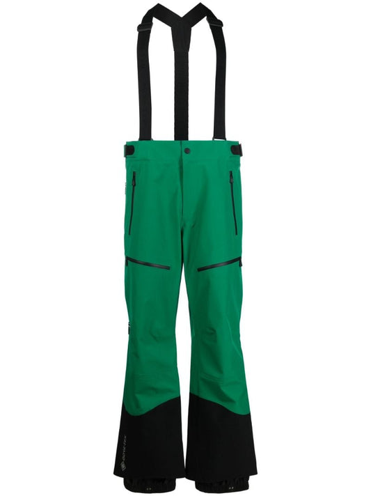 Green Panelled Ski Trousers
