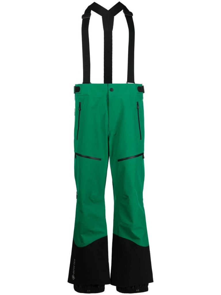 Green Panelled Ski Trousers