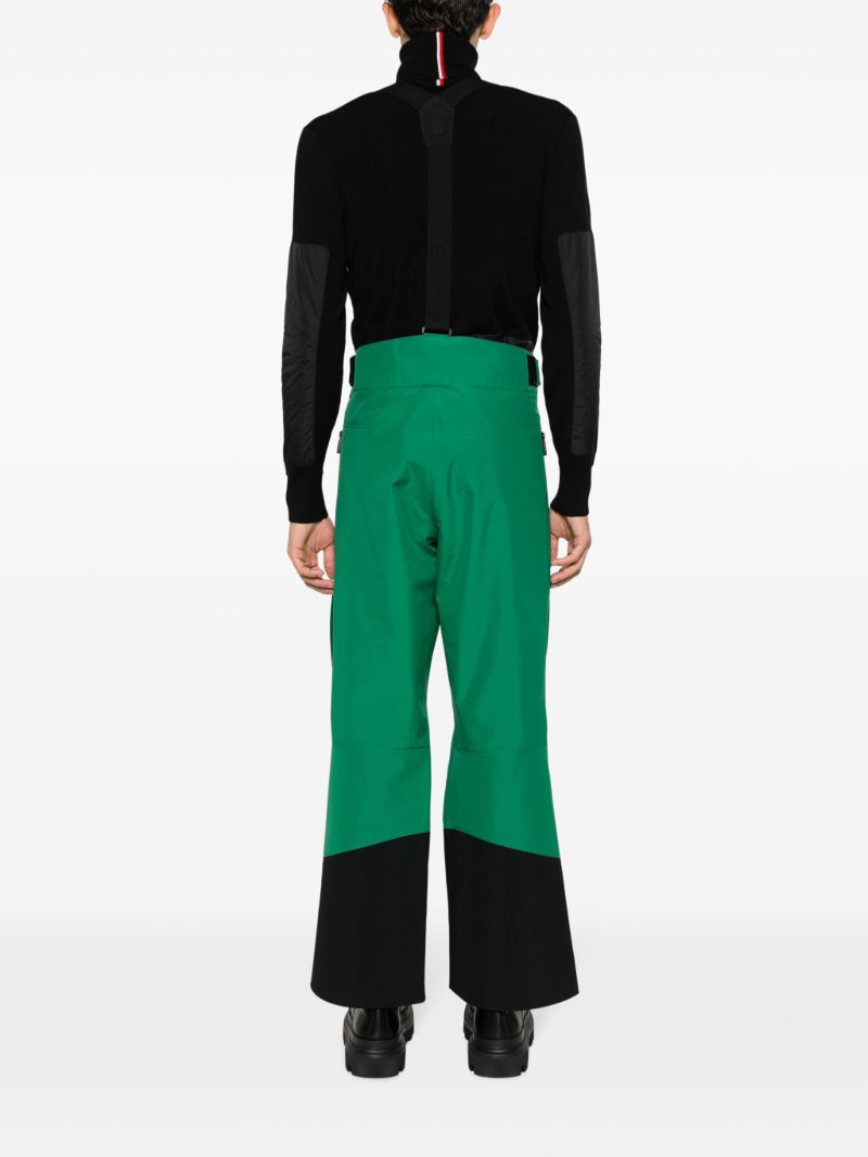 Green Panelled Ski Trousers