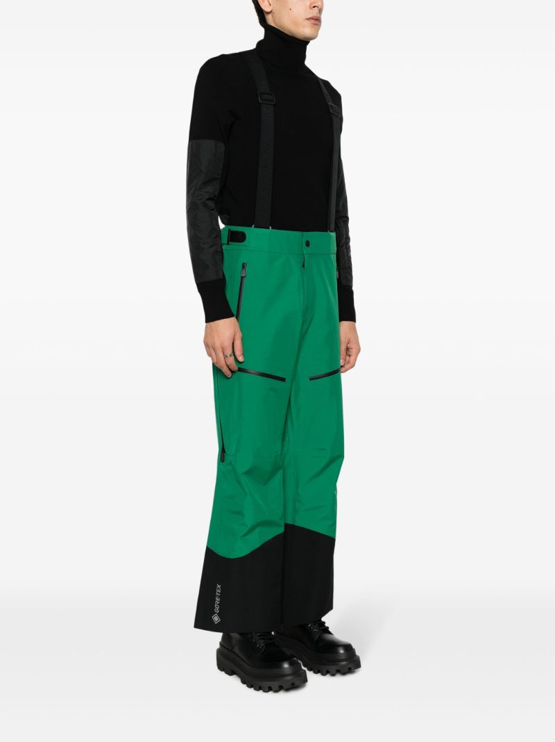 Green Panelled Ski Trousers
