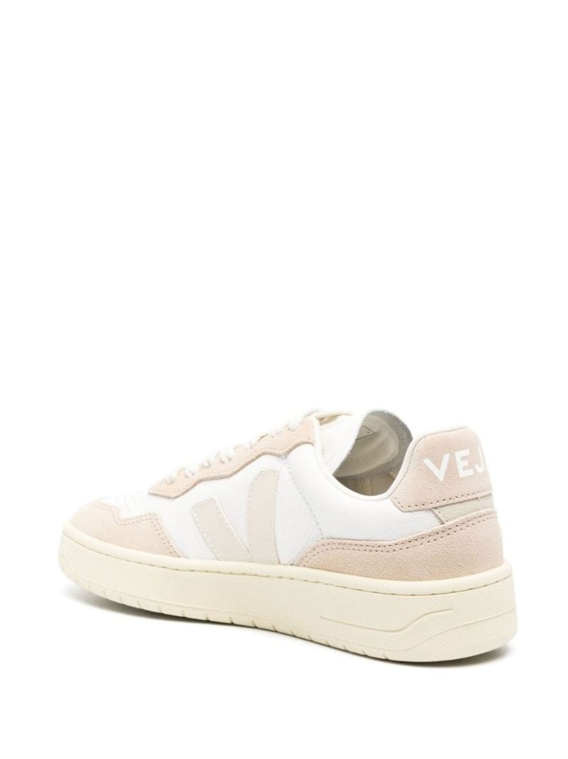 White V-90 Leather Sneakers