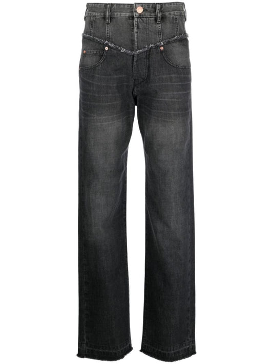 Black Noemie Straight Leg Jeans