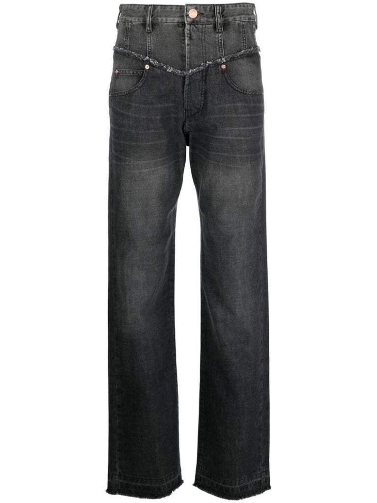 Black Noemie Straight Leg Jeans