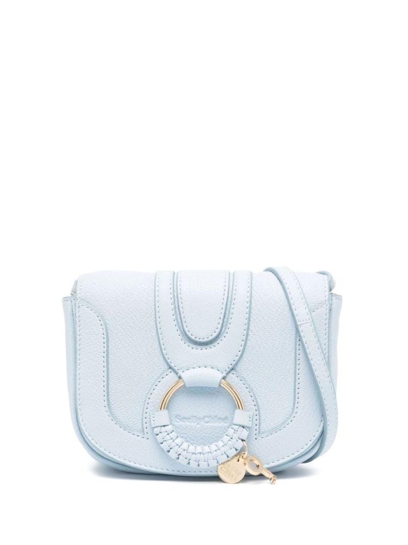 Blue Hana Leather Cross Body Bag