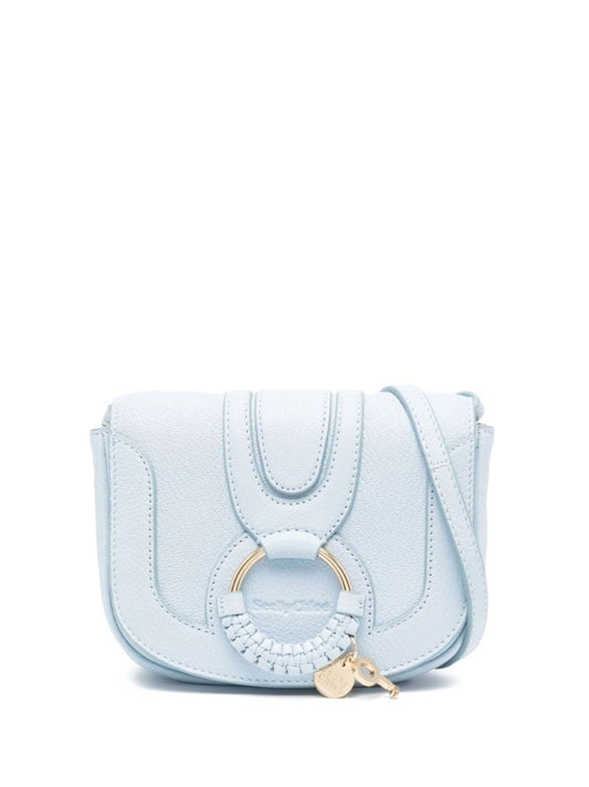 Blue Hana Leather Cross Body Bag