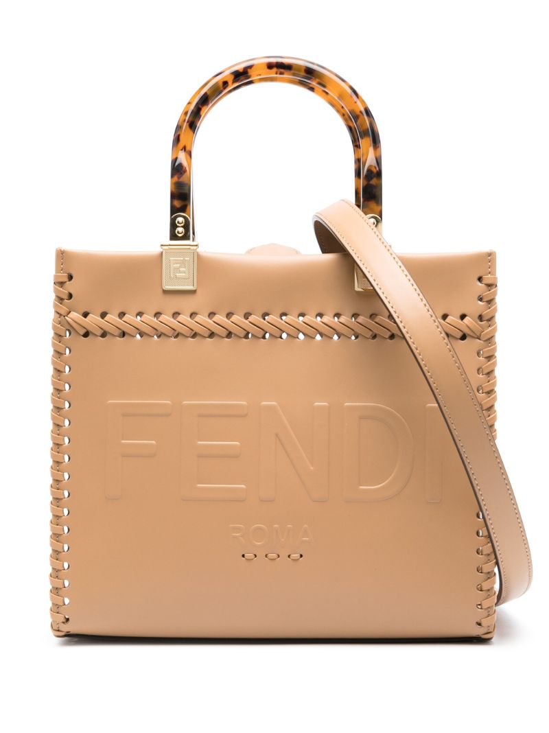 Brown Sunshine Small Leather Tote Bag