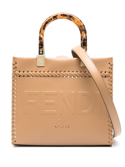 Brown Sunshine Small Leather Tote Bag