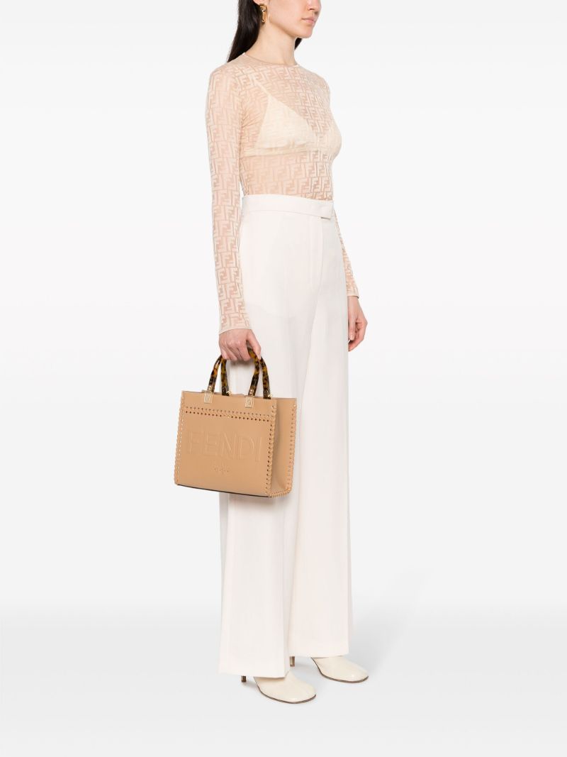 Brown Sunshine Small Leather Tote Bag