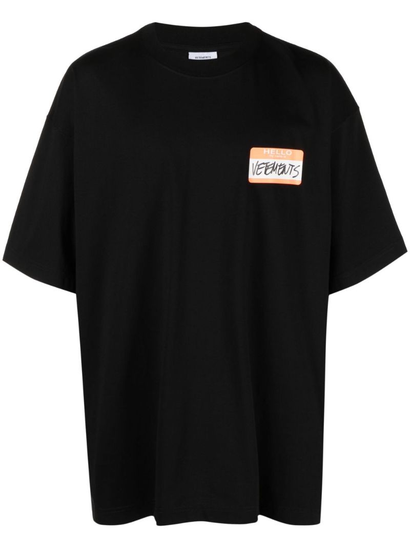 Black My Name Is Cotton T-shirt