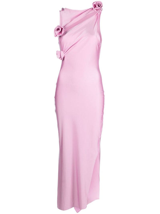 Floral-appliquÃ© Asymmetric Dress