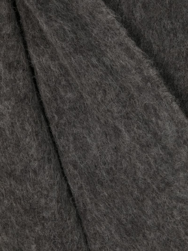 Grey Firny Logo-embroidered Scarf