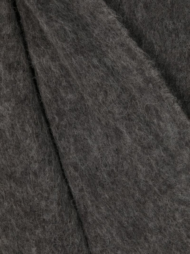 Grey Firny Logo-embroidered Scarf